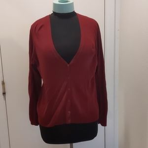 Burgundy cardigan